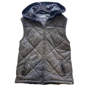 MK MACHINE‎ Vest Mens Extra Large Puffer Detachable Hood Sleeveless